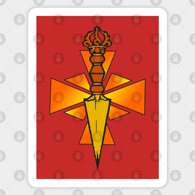 Tibetan Phurpa Tantric Ritual Dagger Sticker by Mindseye222